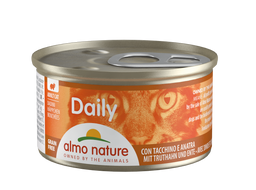 Влажный корм для кошек Almo Nature Daily Menu Cat, кусочки в соусе с индейкой и уткой, 85 г