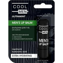 Чоловічий бальзам для губ Cool Men Ultramint Екстразволоження, з ментолом і гіалуроновою кислотою, 4,8 г