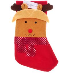 Інтер'єрна шкарпетка для подарунків Offtop Олень червона (855066)