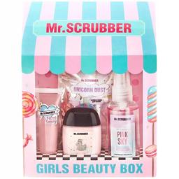 Подарунковий набір Mr.Scrubber Girls Beauty Box: Спрей для тіла, 60 мл + Бальзам для губ, 10 мл + Пудра для ванни, 50 г + Крем для рук, 30 мл