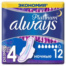 Прокладки гігієнічні Always Ultra Platinum Collection Ultra Night, 12 шт.