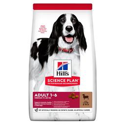 Сухой корм для взрослых собак средних пород Hill's Science Plan Adult Medium Breed, с ягненком и рисом, 14 кг (604357)