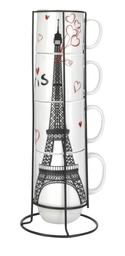 Набір чашок на металевій підставці Limited Edition Paris, 5 предметів (6418258)