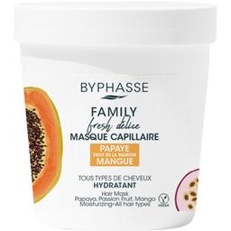 Маска для всіх типів волосся Byphasse Family Fresh Delice, з папаєю, маракуєю та манго, 250 мл (775205)