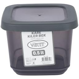 Контейнер для сипучих продуктів Violet House, 0,5 л, чорний (0309 Transparent Black)
