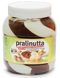 Шоколадна паста Pralinutta Duo з молочним какао та лісовим горіхом 750 г (371586)