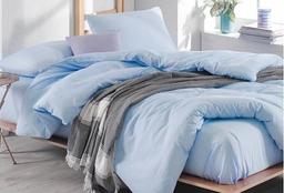 Комплект постельного белья Eponj Home Paint D.Boya A.Mavi ранфорс, евростандарт, голубой, 4 предмета (svt-2000022293433)