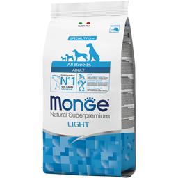 Сухой корм Monge Dog All breeds Adult Light, для взрослых собак, лосось с рисом, 2,5 кг