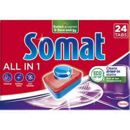 Капсули для посудомийної машини Somat Exellence All in one Все в 1 24 таблетки