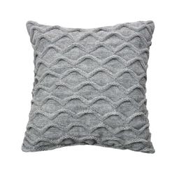 Подушка декоративна Прованс Хвилі, 33х33 см, сірий (27426)