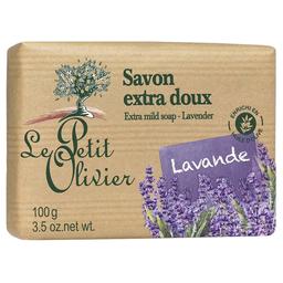Мыло экстранежное мило Le Petit Olivier 100% vegetal oils soap, лаванда, 100 г (3549620005325)