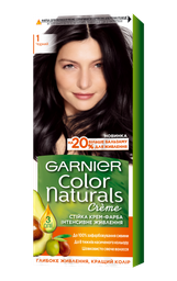 Фарба для волосся Garnier Color Naturals, відтінок 1 (Чорний), 110 мл (C4430126)