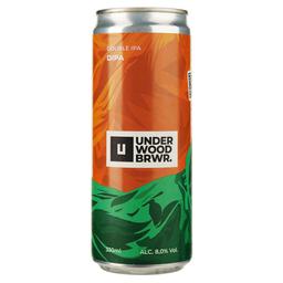 Пиво Underwood Brewery DIPA, светлое, нефильтрованное, 8%, ж/б, 0,33 л (870726)