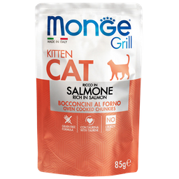 Влажный корм Monge Cat Grill Kitten лосось, 85 г (70013604)