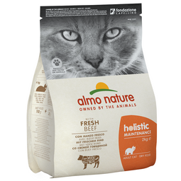 Сухой корм для взрослых кошек Almo Nature Holistic Cat, со свежей говядиной, 2 кг (628)