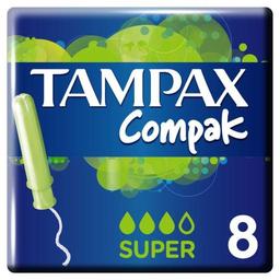 Тампони Tampax Compak Super Single з аплікатором, 8 шт.