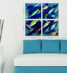 Модульная картина на холсте Art-Life, 4 части, синий (1C-211-4p)