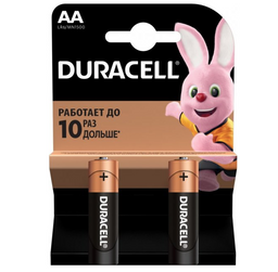 Щелочные батарейки пальчиковые Duracell 1,5 V АA LR6/MN1500, 2 шт. (706001)
