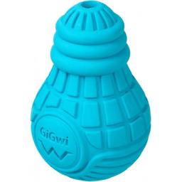 Игрушка для собак GiGwi Bulb Rubber, Лампочка резиновая, S, голубая, 9 см (2336)