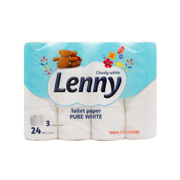Туалетная бумага Lenny, трехслойная, 24 рулона