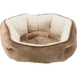 Лежак для собак Trixie Othello, плюшевий, діаметр 60 см, коричневий з бежевим