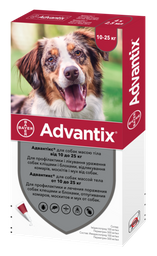 Краплі Bayer Адвантікс від бліх і кліщів, для собак від 10 до 25 кг, 1 піпетка