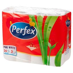 Трехслойная туалетная бумага Perfex Hotel, белый, 24 рулона