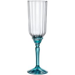 Бокал для шампанского Bormioli Rocco Florian lucent blue, 210 мл, прозрачный с голубым (199421BCG021990)