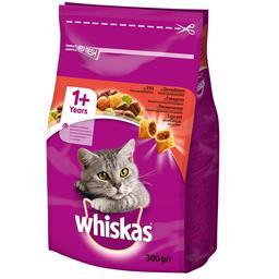 Сухой корм для котов Whiskas, с говядиной, 300 г