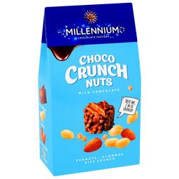 Цукерки Millennium Choco Crunch з арахісом, мінадалем, рисові кульки, 100 г (857543)