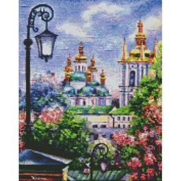 Набір з алмазною мозаїкою Ідейка Київ золотоверхий навесні, 50х40 см (AMO7245)