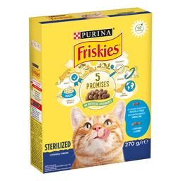 Сухой корм для стерилизованных кошек Friskies, с лососем и овощами, 270 г