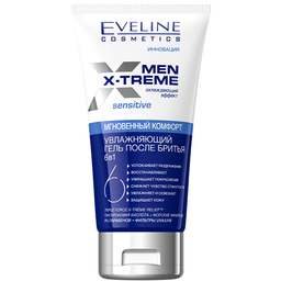 Зволожуючий гель після гоління 6 в 1 Eveline Men X-Treme Sensitive, 150 мл