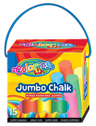 Цветные мелки Colorino Jumbo, 6 цветов, 15 шт. (65825PTR)