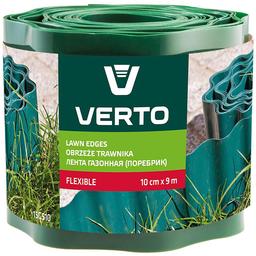 Лента газонная Verto, бордюрная, волнистая, 10 см x 9 м, зеленая (15G510)