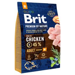 Сухой корм для собак средних пород Brit Premium Dog Adult М, с курицей, 3 кг