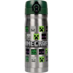 Термос Yes Minecraft, 350 мл, серебристый с зеленым (707941)
