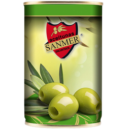 Оливки Sanmer зелені без кісточки 314 мл (583510)