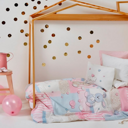Детский плед в кроватку Karaca Home Honey Bunny pembe, 120х100 см, розовый (2000008481953)