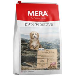 Сухий корм для дорослих собак маленьких порід Mera Pure Sensitive Mini, з індичкою та рисом, 1 кг (057681-7626)
