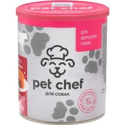 Влажный корм для взрослых собак Pet Chef Паштет мясной, с говядиной, 800 г
