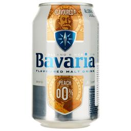Пиво безалкогольне Bavaria Персик світле, з/б, 0.33 л