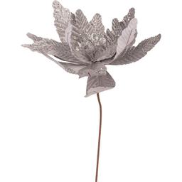 Цветок декоративный Novogod'ko Пуансетия 40 см серебро (973965)