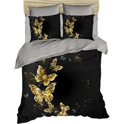 Комплект постельного белья LightHouse Golden Butterfly, ранфорс + 3D, евростандарт (488OZ_2,0)