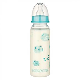 Бутылочка Baby-Nova Декор, 240 мл, бирюзовый (3960071)