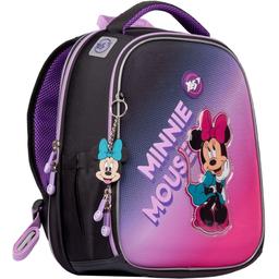 Рюкзак каркасний Yes H-100 Minnie Mouse, черный с малиновым (552210)