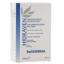 Дерматологічне мило Sesderma Laboratories Hidraven Dermatological Bar, для всіх типів шкіри, 100 г