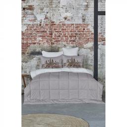 Набор постельное белье с одеялом Karaca Home Londra bej, полуторный, бежевый, 3 предмета (svt-2000022226196)