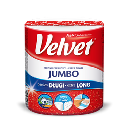 Бумажные полотенца Velvet Jumbo, двухслойные, 1 рулон (5220051)