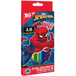 Карандаши цветные Yes Marvel Spiderman, 12 цветов (290667)